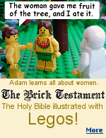 The Brick Testament is the largest and most comprehensive illustrated Bible, with over 3,600 illustrations that retell more than 300 stories from The Bible, all done with Legos. CAUTION: Stories and illustrations may be NSFW (just like the real Bible).